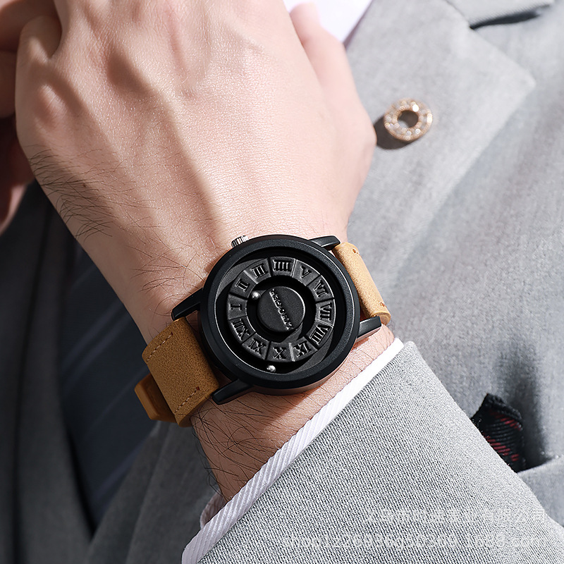 Latest Men's Concept Watch, Silver Minimalist Niche Round European and American Design, Personalized Men's Style, Direct Sales from Manufacturer, Dropshipping Available