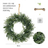 Customized hemp rope+hook simulation plant flower ring cross -border home doors and windows hanging decoration simulation green plant fake flower ring