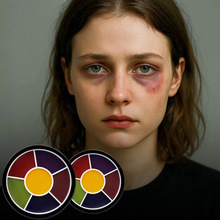 跨境热卖时尚6色轮盘可涂抹人体彩绘颜料可水洗易清洁儿童脸彩