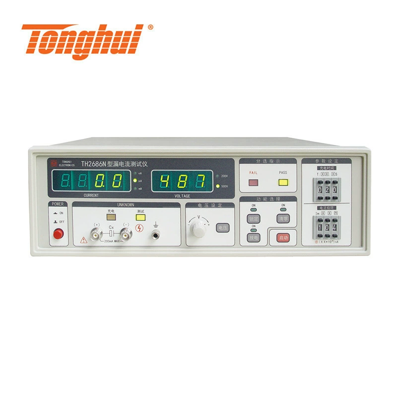 Tonghui TH2686N Измерительное напряжение 500V 19.99mA Электролитический конденсатор Тестер тока утечки TH2686C
