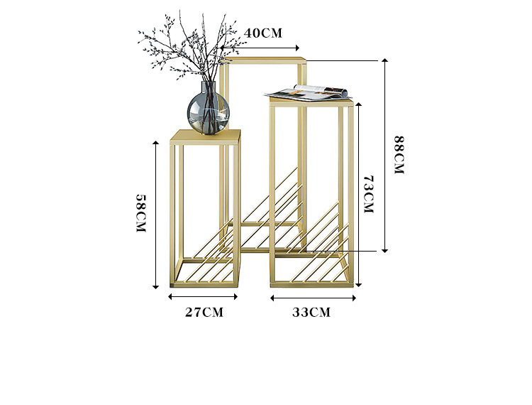 (나노 샴페인) 3 조각 물 테이블 세트