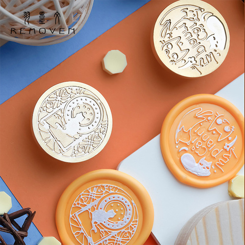 Fire wax seal original cat series student DIY handbook decoration fire wax seal envelope mouth invitation seal seal