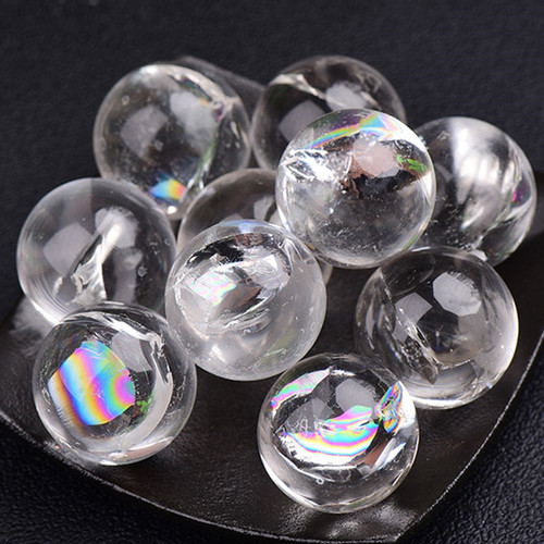 Natural White Crystal Ball Glitter Rainbow Crystal Ball Ornament White Crystal Luck Ball Pendant Decor Wholesale