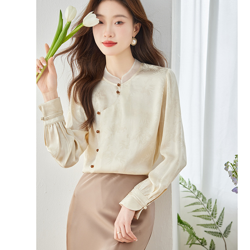 Retro shiffon spring small design shirt