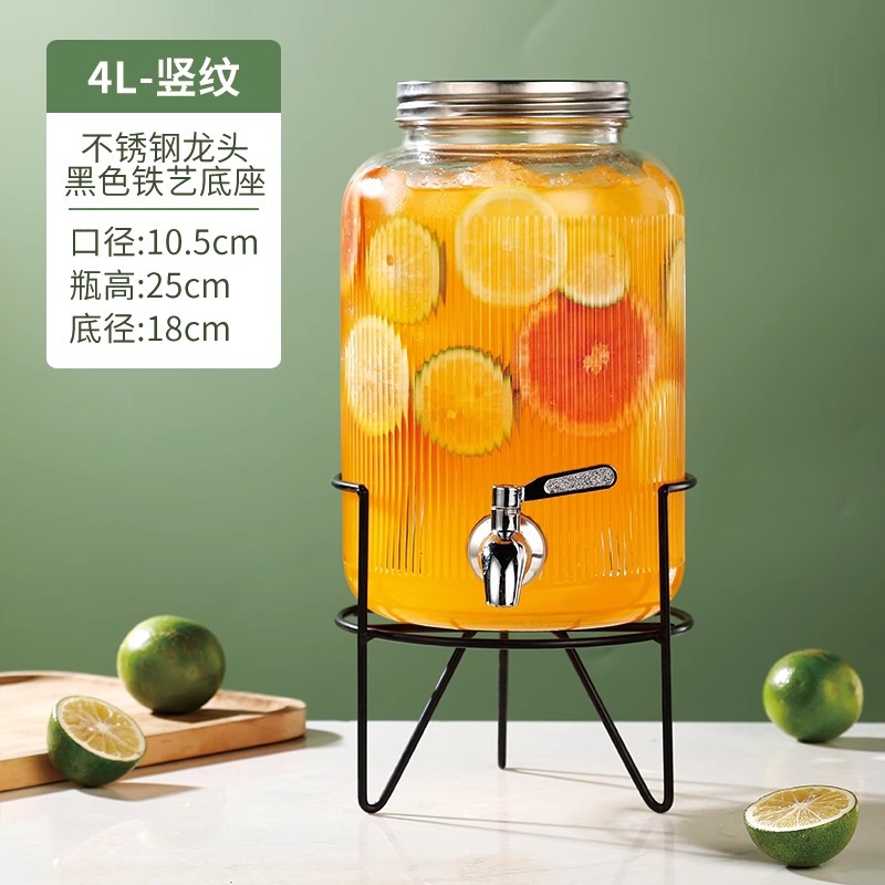 En nombre del barril de Cola, barril de bebida de cerveza, barril de vino de barman, barril de té de frutas con grifo, barril de jugo, contenedor, botella de vidrio