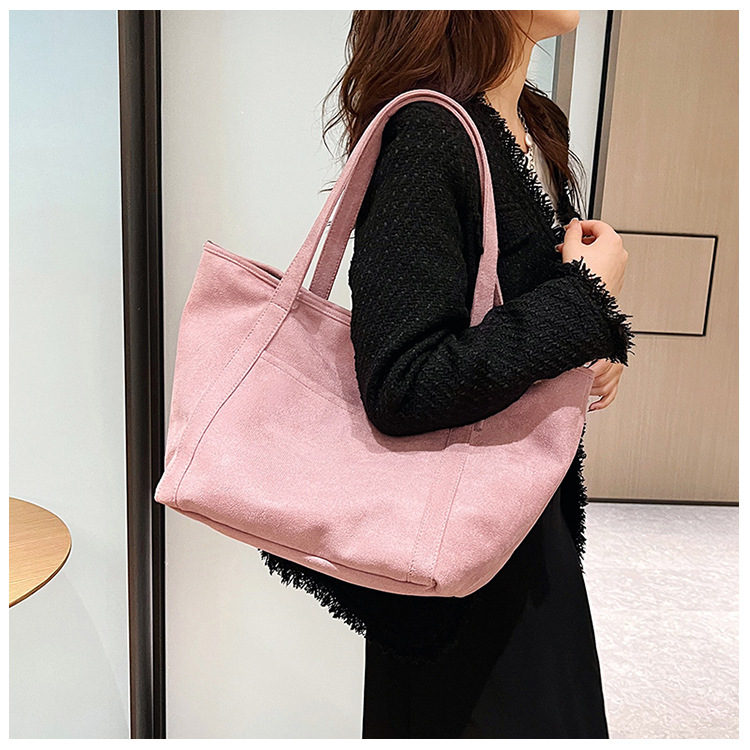 Tote Bag 2024 Autumn and Winter new trendy European and American simple matte solid color single-shoulder bag, handbag, fashionable women's bag undefined
