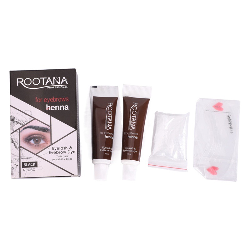Tinte de cejas ROOTANA, máscara para cejas, tinte de cejas para exportación, color de cejas, tinte marrón, henna