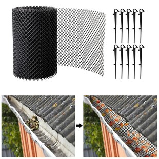 Gutter Eaves Net, Gutter Leaf Filter, Plastic Eaves Trough Net, Protective Net, Anti-Clogging Net, Gardening Accessories M&