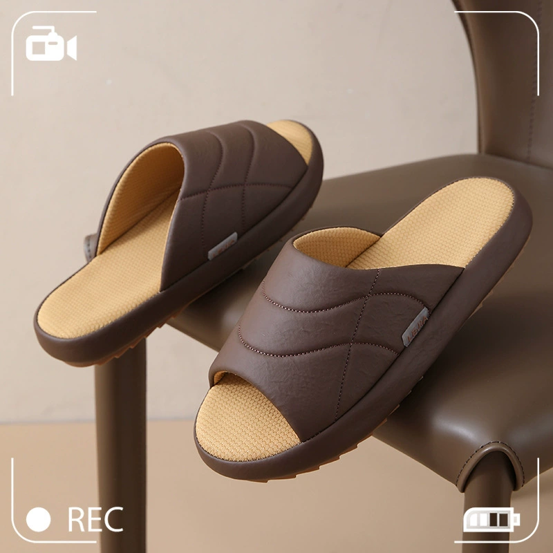 Холодные тапочки дамы весна лето 2025 новый крытый пол мягкий дно нескользящий мужской круглый сезон универсальный лен