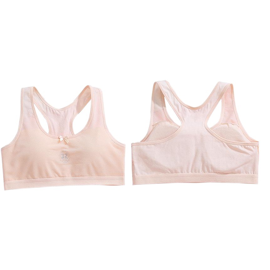 Sujetador tipo chaleco pequeño para niñas, estudiantes, adolescentes, período de desarrollo, transpirable y absorbente de sudor