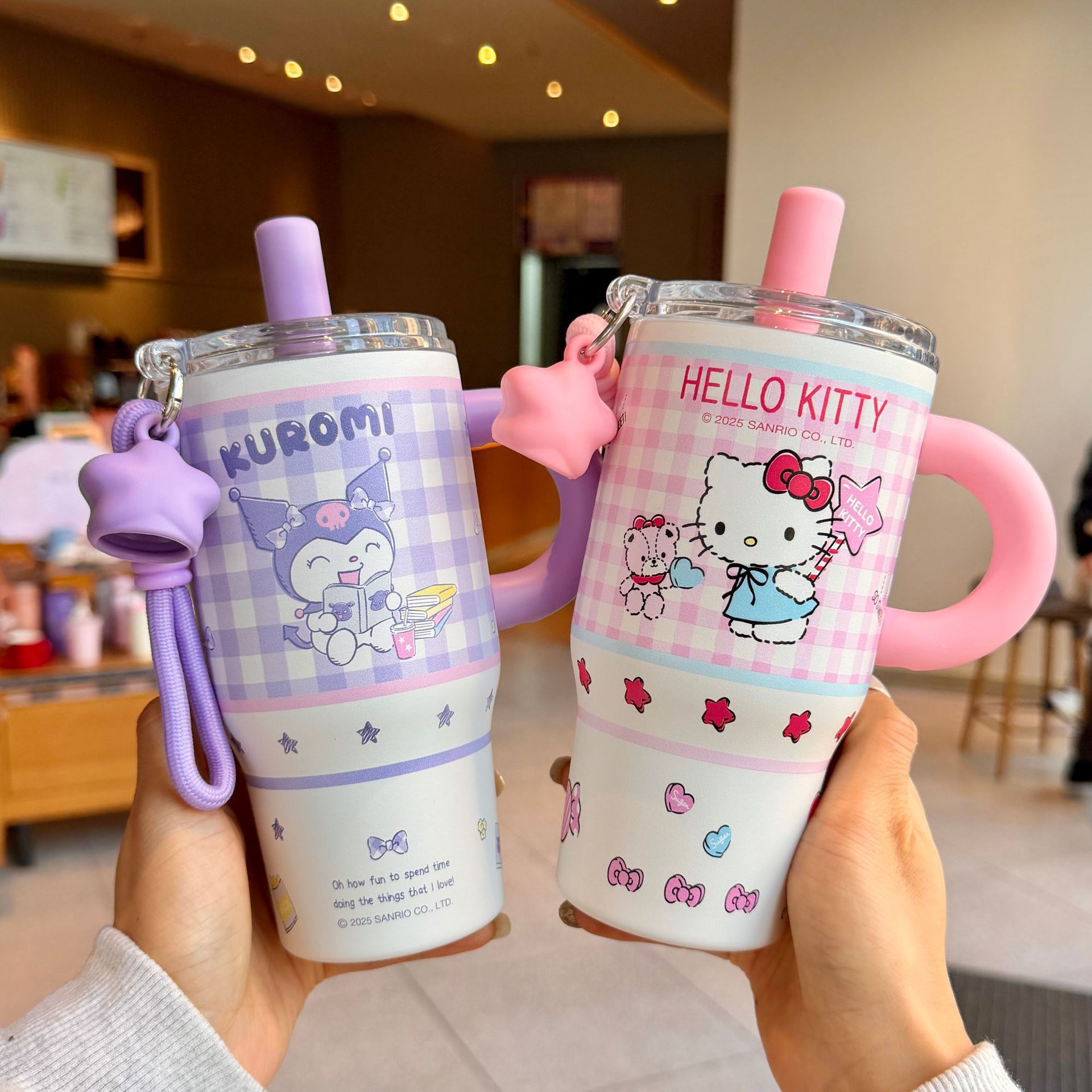 三丽鸥库洛米冰霸保温杯女生高颜值礼物大容量巨无霸杯子吸管水杯