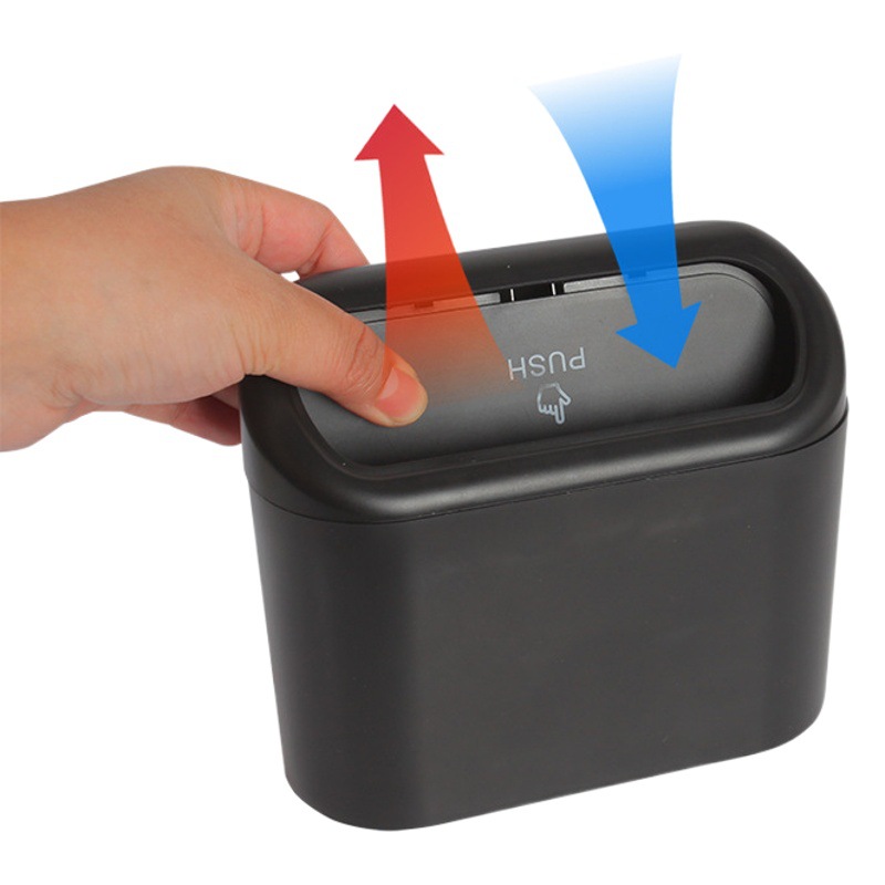 Bote de basura para automóvil Impresión de doble uso para automóvil LOGO Caja de almacenamiento para puerta lateral para automóvil Mini bote de basura para automóvil creativo