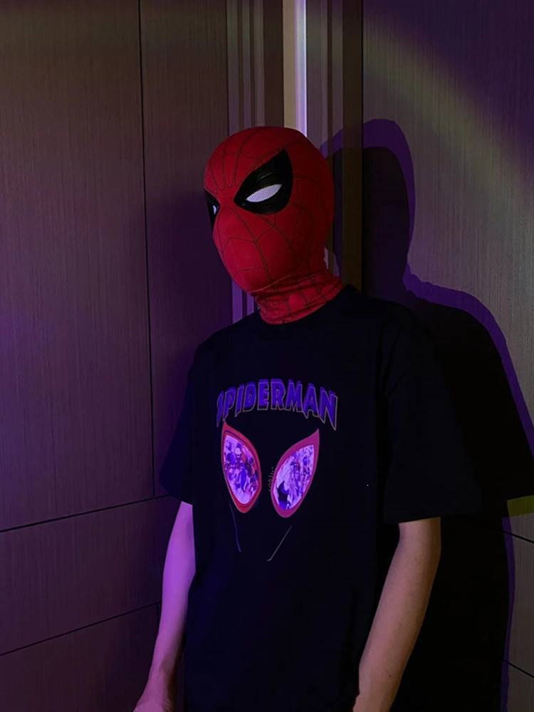 Spider-Man mask with fully automatic movable eyes, Heroic Expedition Miles, can blink, gift for children and boys