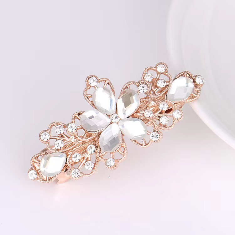 Fabricante directo pequeño tamaño flor horquilla simple moda Cola de Caballo clip de espalda Cabeza horquilla clip lateral