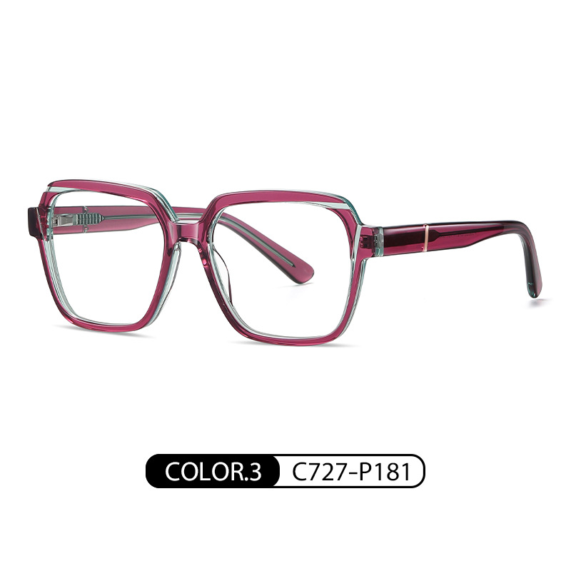 2023 nueva placa gafas marco moda marco grande gafas lisas placa tallada diseño PS8820 gafas de pierna elástica