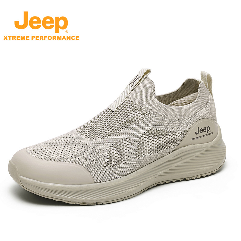 Jeep Brand's New Summer Outdoor Sports Slip-On Shoes for Men, Suitable for Walking in the Park, Non-Slip and Wear-Resistant