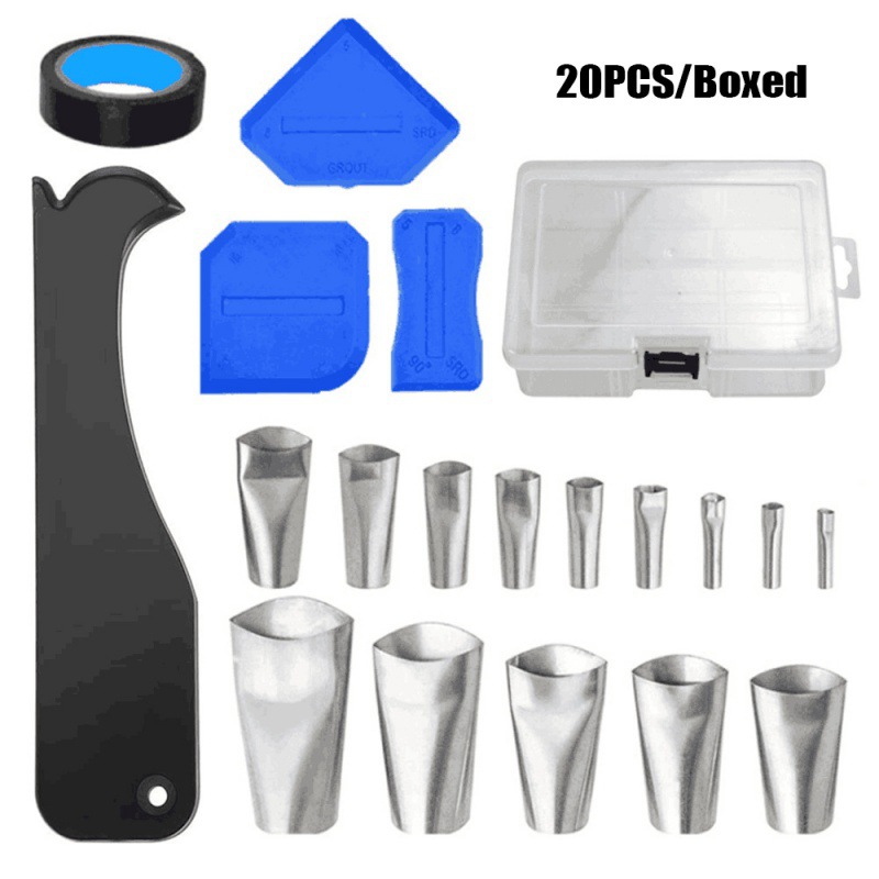 20件套盒装美缝工具填缝喷嘴涂抹器密封胶刮板