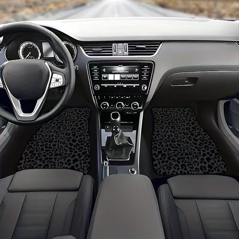 Cross-Border E-Commerce Black Leopard Print Universal Car Seat Cover, Popular in Europe and America, Temu, Mercado Libre, and Mexico