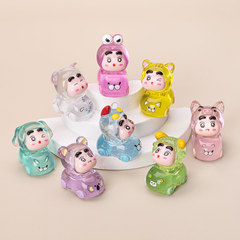透色衝突車動物しんちゃん樹脂萌え粒diyキーホルダーアクセサリー