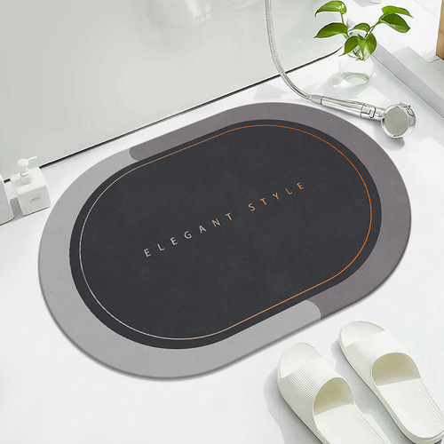 Bathroom door absorbent floor mat bathroom sink quick-drying foot mat diatom mud entry door mat toilet non-slip mat