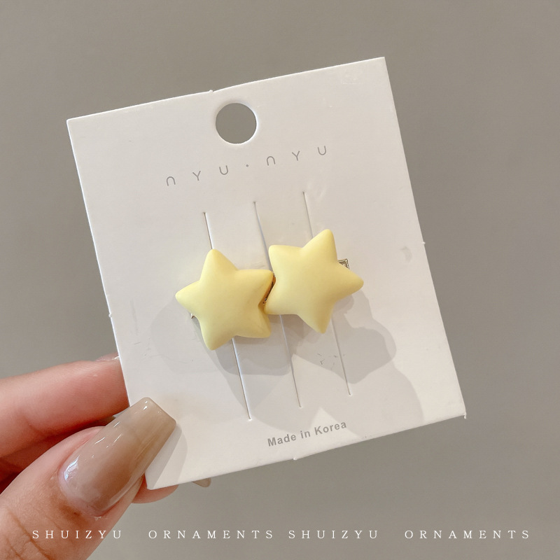 Coreana lateral frange clip de cabello de la frente de mujer sensación avanzada 2025 nuevo toque de dopamina clip de boca de pato