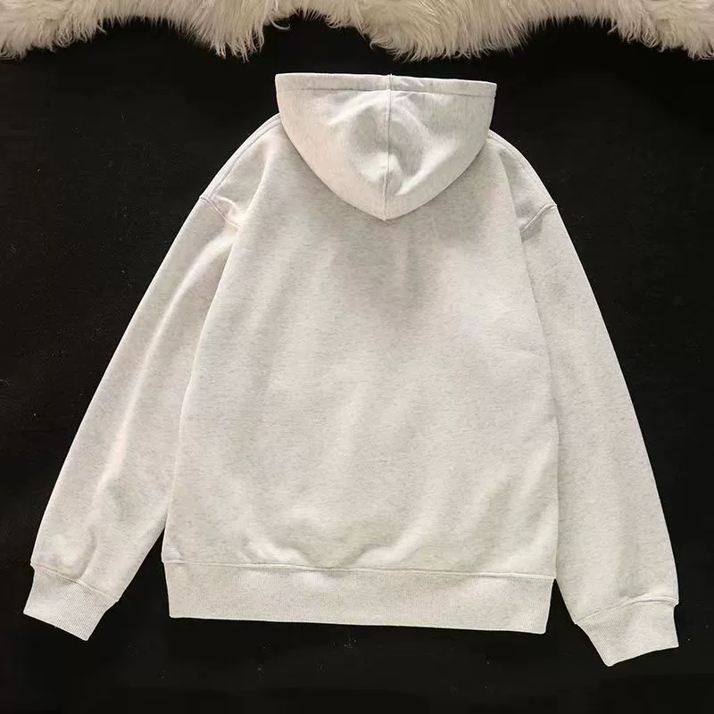 Оптовый свитер с капюшоном и буквенным принтом, Женский на флисовой подкладке 2023 осень и зима Новая Мода Джокер Свободный Топ