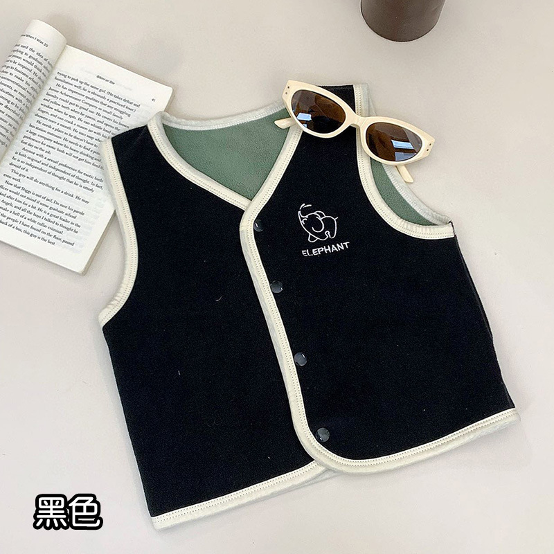 Chaleco caliente para niños 2024 nuevo otoño y invierno niñas niños primavera y otoño hombro de hombro universal