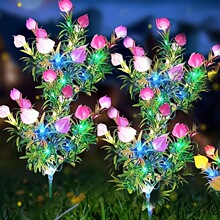 N 75307 Solar Garden LED Flower Light ���ӻ�ͥԺ�� �羳����