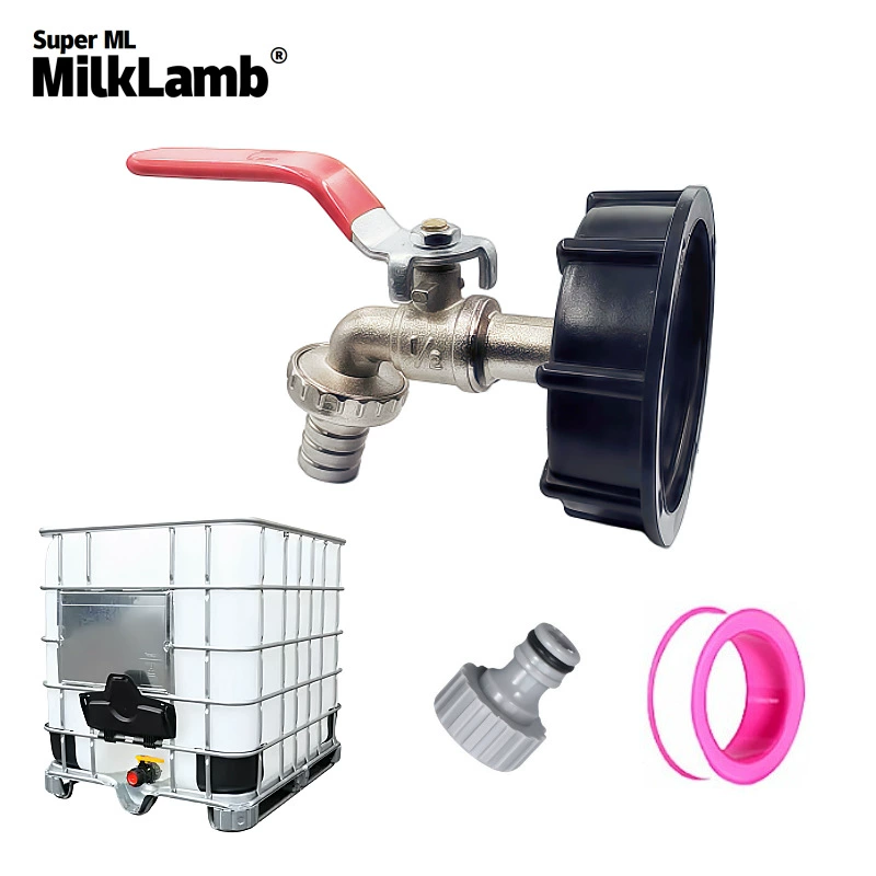 Трансграничный Специально для 1/2x3/4 цинкового сплава кран iBC тонна барабан комплект переплета крышка сплава водяной рот [красный]