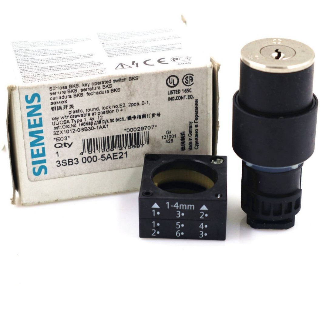 现货原装正品SIEMENS西门子钥匙开关3SB3000-5AE21