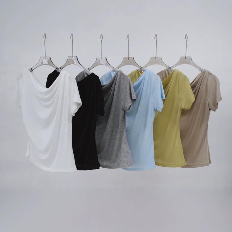 Trendy Dopamine Style Women's Summer Dopamine Collar T-Shirt 2025 New Design Top Trendy Dopamine Style Women's Summer Dopamine Collar T-Shirt 2025 New Design Top