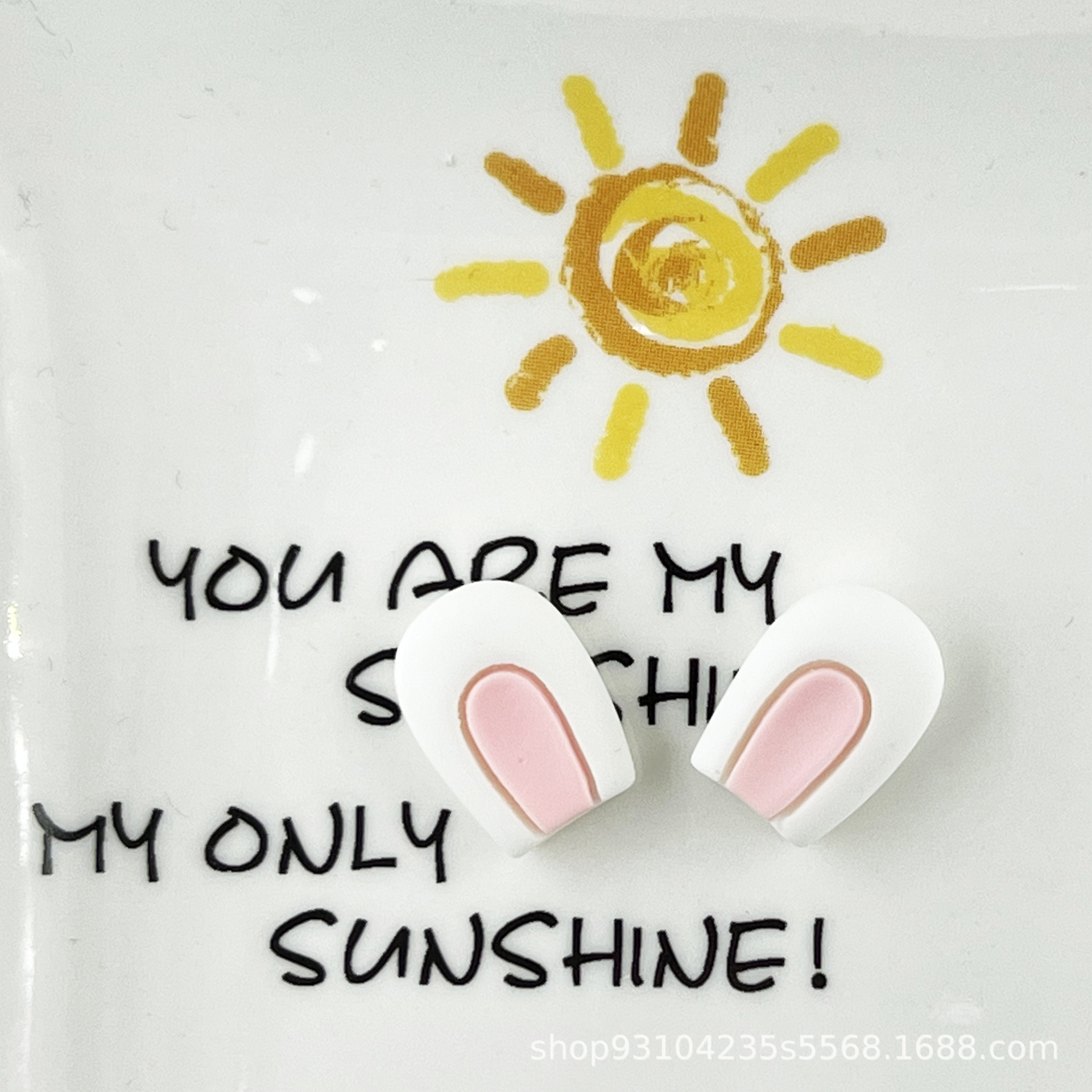 Resina animal de dibujos animados oído de ciervo hecho a mano DIY crema pegamento teléfono móvil Shell horquilla zapato hebilla muñeca parche decorativo