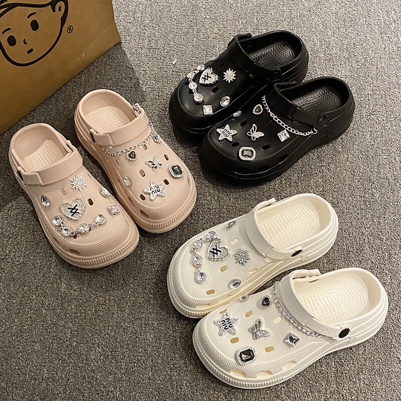 Women's Clogs in Ins Style, Breathable Summer Sandals, Outdoor Non-Slip Soft-Soled Eva Beach Shoes