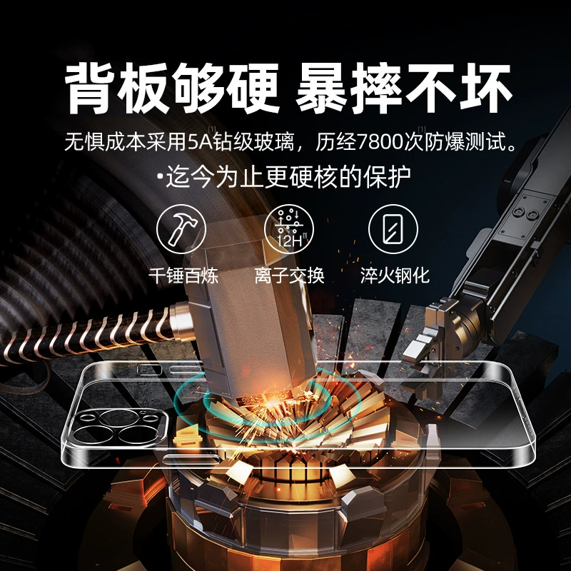 Apple, совместимый чехол для iPhone 13, прозрачный чехол, защитное стекло, 13 Pro Max, защита от падений