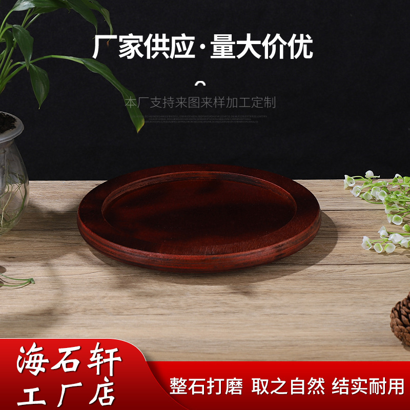 餐厅餐具石锅隔热托盘 商用石锅拌饭隔热垫子 家用圆形复合板底座