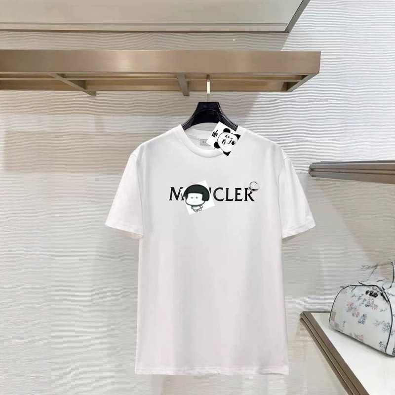 2026 Cross-Border Ins Spring and Summer New Style Moncler Classic Versatile Logo Embroidered Badge Short-Sleeve T-Shirt for Men with Nfc