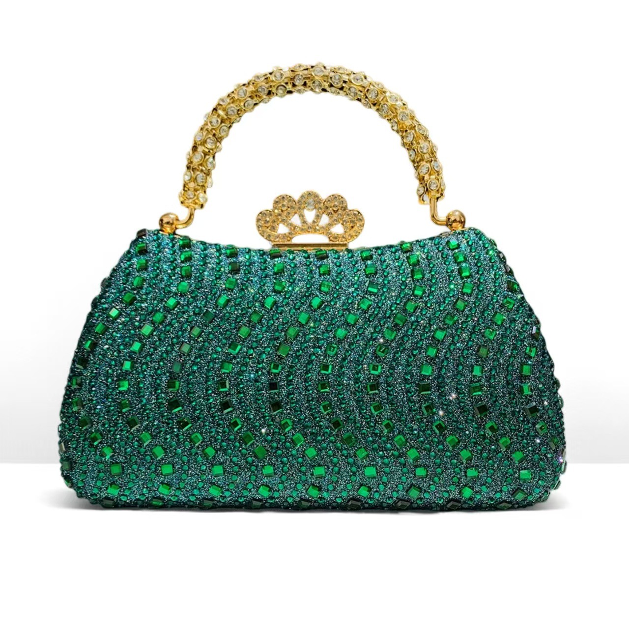 2025 New Foreign Trade Cross-Border Diamond-Encrusted Dinner Bag Banquet Bag Dress Wedding Banquet Crossbody Bag Fashionable Evening Bag Socialite