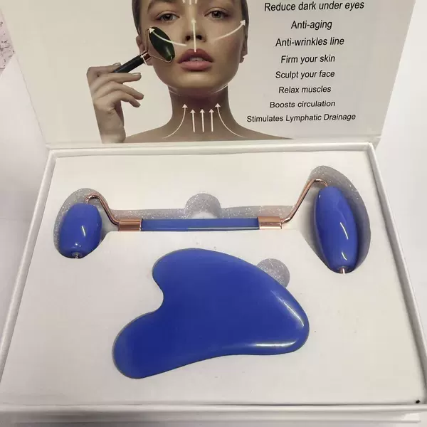 【Blue Jade Roller + Scraper】