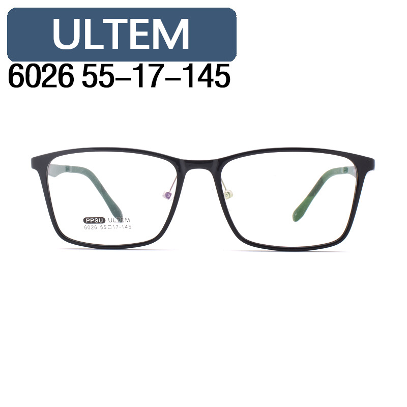 ULTEM带鼻托垫塑钢眼镜框pei全框眼镜架长期款光学架6026男女款