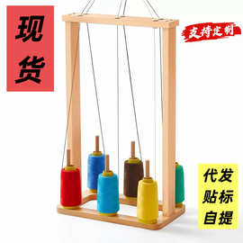 木质线轴架桌面编织卷轴纱线架纺织毛线支架缝纫线轴线团架纱线架