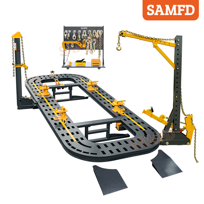 Pulei excelente haz de manganeso corrector de chapa de acero cuerpo de la depresión del coche de reparación de cuatro filas de corrección de la viga del agujero