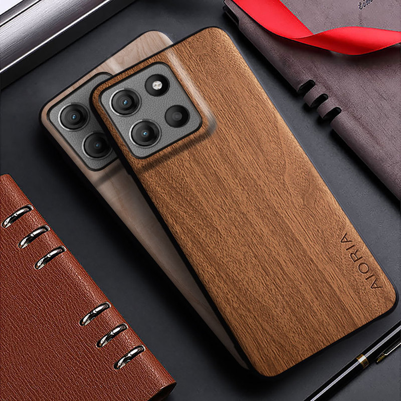 Simple Staggered Wood Grain Phone Case for Moto G 2025 Motorcycle G45 5G G Power 5G
