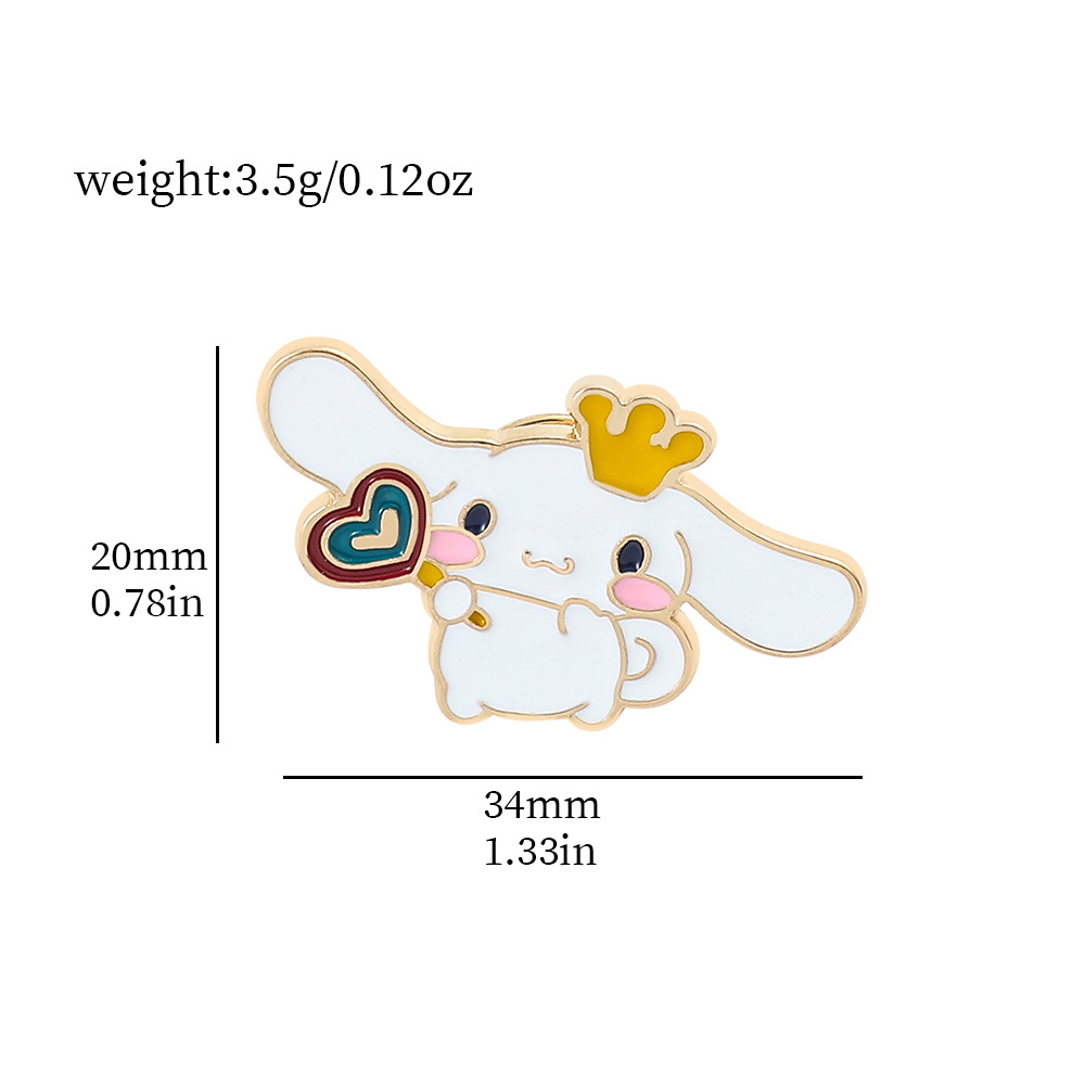 Venta caliente cien Sanrio serie de metal broche de dibujos animados coolomi Yugui perro KT gato todo-fósforo de moda insignia