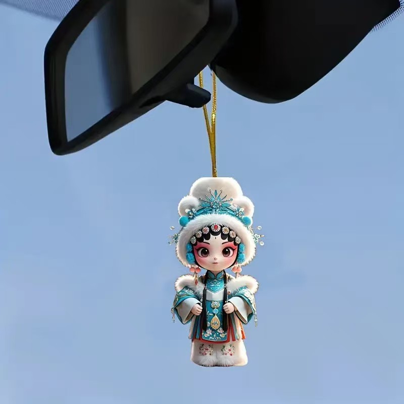 新車バックミラーペンダント中国オペラキャラクターアクリルキーホルダーギフト車のペンダントキーホルダー|undefined