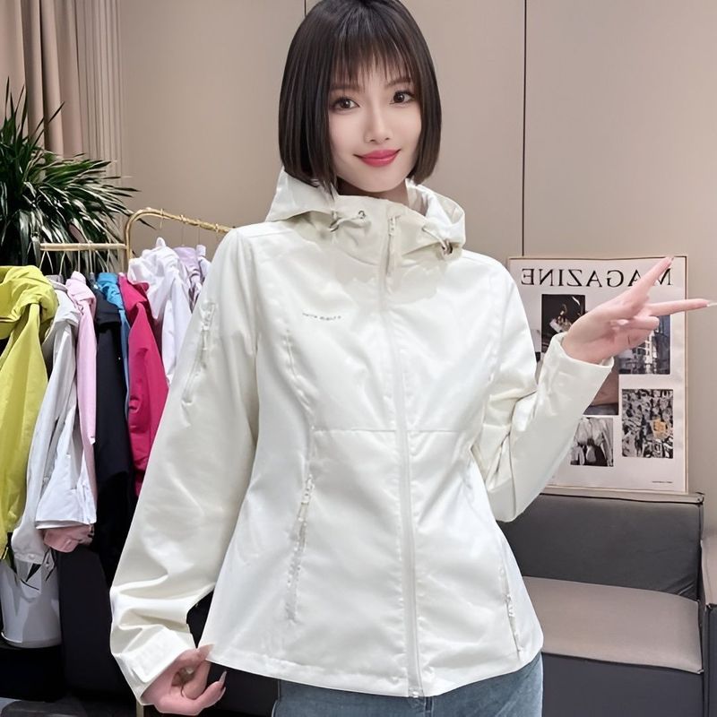 胖mm大码春秋季时尚百搭外套户外运动休闲防风防寒冲锋衣女|undefined
