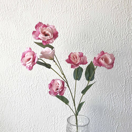 6 lisianthus artificial flowers wedding arrangement fake flowers home soft decoration lisianthus flower wedding photography flower arrangement decorative flower