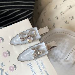 法式滴釉蝴蝶结刘海夹2025新款简约小众甜美少女小发夹