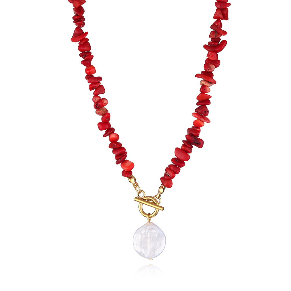 40g Weight Freshwater Pearl Pendant Material Pendant Necklace Classification 1 Piece Quantity Holiday, Daily Occasion Freshwater Pearl Material Irregular Pattern Women's Gender Toggle, Beaded Design Casual Style Casual Irregular Freshwater Pearl Gravel Pendant Necklace In Bulk 9