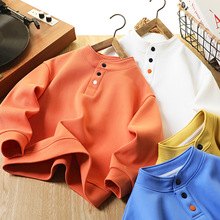 男童立领卫衣2025秋季新款儿童帅气立领上衣韩版时尚中大童打底衫