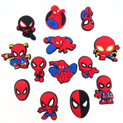 New Superhero Cartoon Hole Shoes Flower Shoe Strap Amazon Soft Rubber Decorative Buckle Accessory